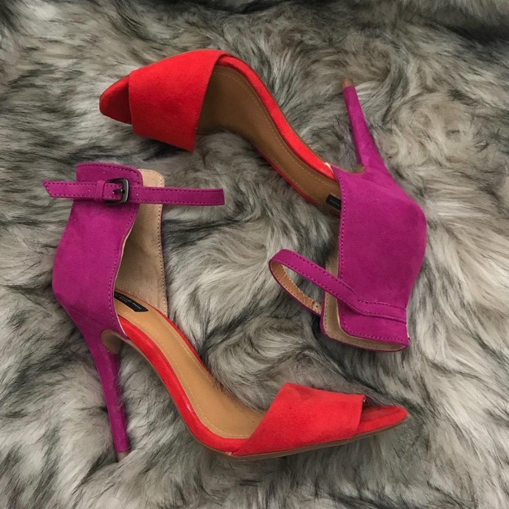 Zara Red and Purple Heels